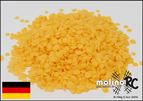 500g 100% Reine Bienenwachs Pastillen 500 Gramm 0,5kg | Perfekt geeignet für Kosmetik & Kerzen Herstellung | 100% natur | deutsche Marke molinoRC