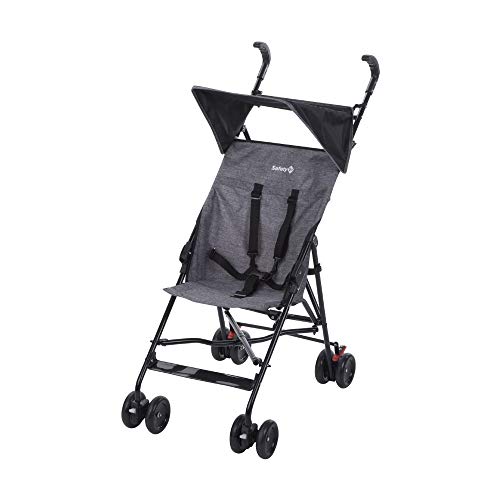 Safety 1st Peps Buggy mit Sonnenverdeck, wendiger Kinderwagen nutzbar ab 6 Monate bis max. 15 kg, kompakt zusammenfaltbar, mit Feststellbremse und 5-Punkt-Gurt, wiegt nur 4,5 kg, black chic