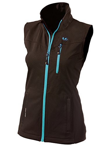 Ultrasport Damen Softshell Weste Athina, Black Turquoise, XL, 110115