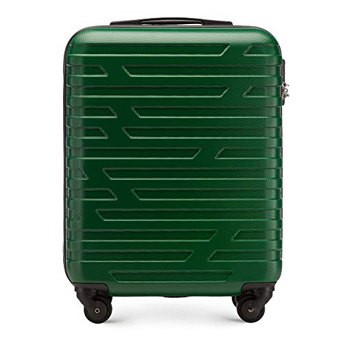 Stabiler Koffer-Trolley Handgepäck von WITTCHEN ABS 54 x 39 x 23 cm 2.8 kg 38 L Grün Bordgepäck Bordcase 56-3A-391-75