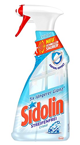 Sidolin Cristal Spray, Glasreiniger, 2er Pack (2 x 500 ml)