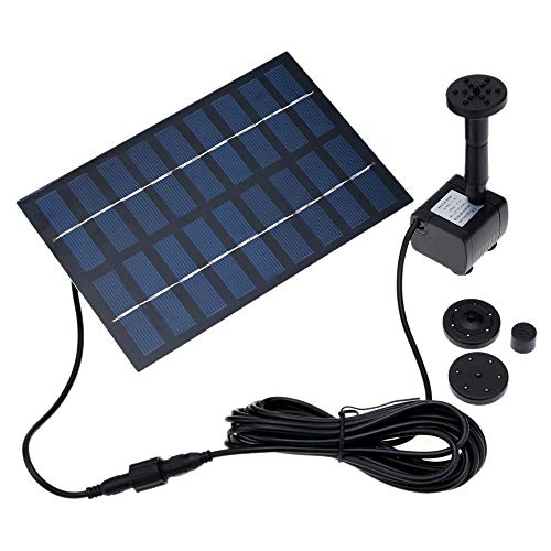 Gocheer Solar Springbrunnen,9V 1.8W Wasserpumpe für Brunnen,Teichpumpe Solar Gartenbrunnen Teich Springbrunnen mit Beleuchtung Außen für Baumarkt Garten,Brunnen,Miniteich