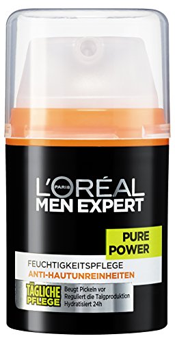 L'Oréal Men Expert Pure Power Feuchtigkeitscreme zur täglichen Gesichtspflege, 1er Pack (1 x 50 ml)