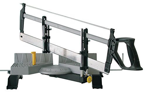 Stanley automatische Gehrungslade aus Metall mit Säge / Feinsäge mit Universalsägeblatt 13 Zähne/Zoll / 30, 45, 60 & 90° Winkel / 1-20-800