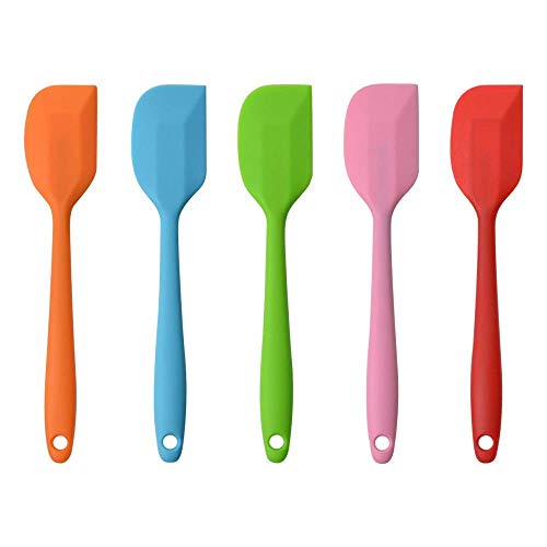 MOACC Teigschaber Set Hitzebeständig bis 500°F Silikon Spachtel mit Metallkern Ideal für Kochen und Backen,5 Stück