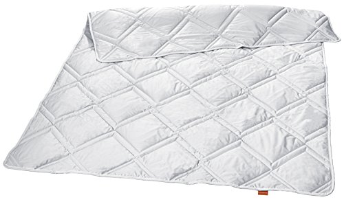 sleepling 194469 Nature 100% Kamelhaar Steppdecke mono medium Ganzjahresdecke 135 x 200 cm, weiß