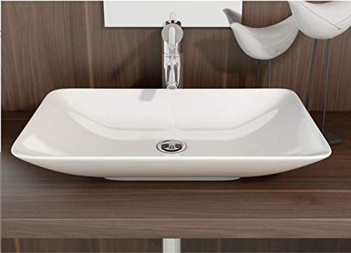 Art-of-Baan - Design Handwaschbecken Waschbecken Aufsatzwaschbecken Waschtisch Keramik 585 mm x 365 mm x 100 mm (Nova)