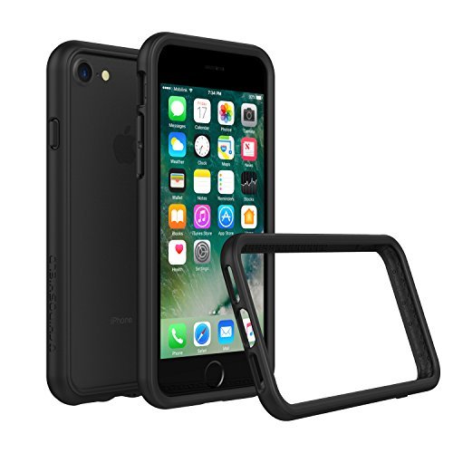 iPhone 8 Dünnes Bumper Case [Crashguard] Shock Absorbierend minimalistisches Design Schutzhülle [3,5 Meter Fallschutz] Kompatibel mit iPhone 7 - Schwarz