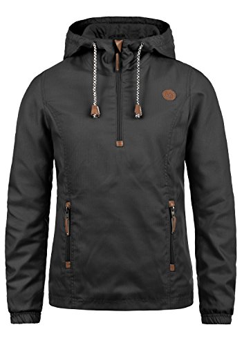 DESIRES Berenike Damen Windbreaker Übergangsjacke Regenjacke Mit Kapuze, Größe:M, Farbe:Black (9000)