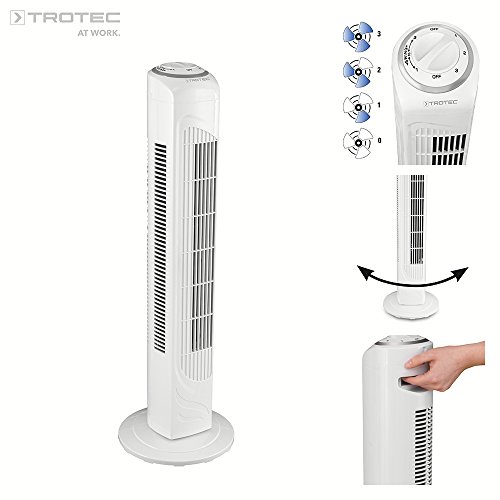 TROTEC TVE 29 T – Turm-Ventilator, 45 W, 3 Geschwindigkeitsstufen, Weiß