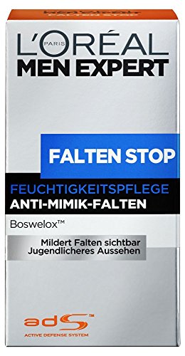 L'Oréal Men Expert Falten Stop Feuchtigkeitspflege, Anti Aging Creme für Männer, 1er Pack (1 x 50 ml)