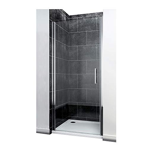 Nischentür Duschabtrennung 76 x 185 cm Duschtür Pendeltür Duschwand Echtglas