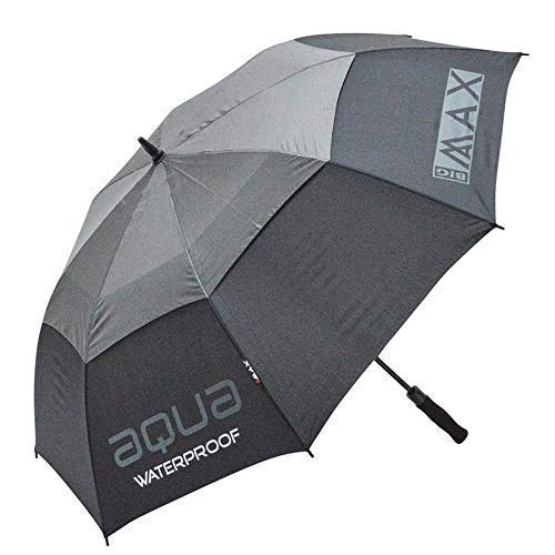 Big Max 50% Aqua Wasserfest 60' Doppel Vordach Automatisch Offen Golf Schirm - Schwarz/Grau