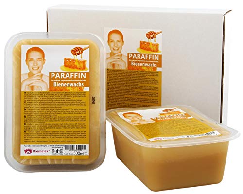 Kosmetex Paraffin-wachs Bienenwachs, Paraffinbad Wachs mit niedrigeren Schmelzpunkt, 2x 500ml