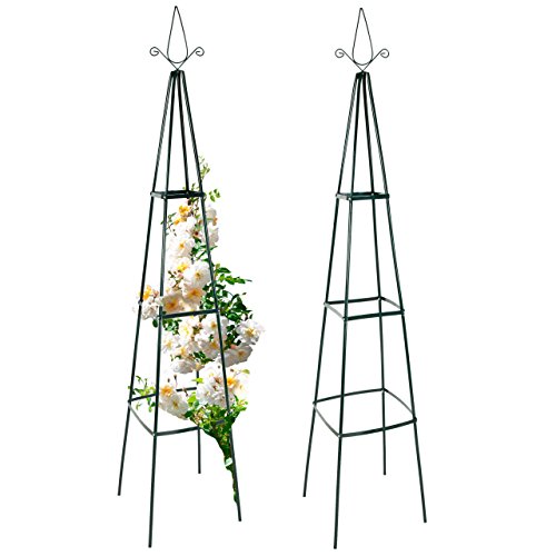 2er Set Rosenpyramide Rankhilfe Rankgerüst Rankturm 40 x 40 x 200 cm