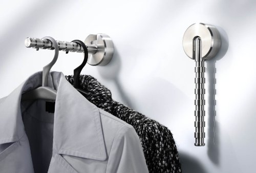 Odin Pinocchio Klapphaken / Kleiderhaken Aluminium gebürstet