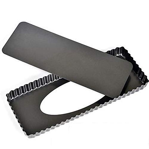 Ayuboom Tarteform,36.5cm*13cm Tortenform,Nonstick Rechteckige Quicheform ,Obstkuchenform und Backform mit Entfernbarem Antihaftbeschichtung