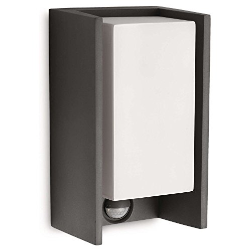 Philips myGarden 163529316 Bridge Wandleuchte, 15W, Höhe 24.5 cm, anthrazit, Bewegungsmelder