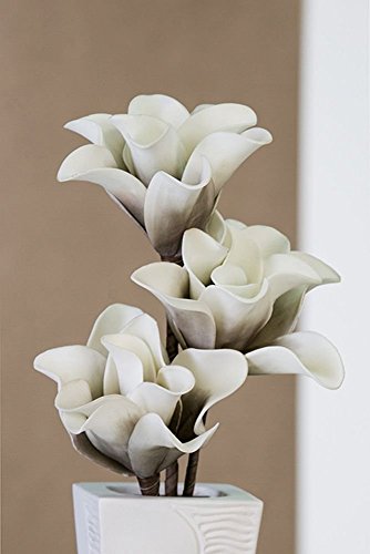 Kunstblume DekopflanzeFoam Flower 'Rumba' weiss/taube
