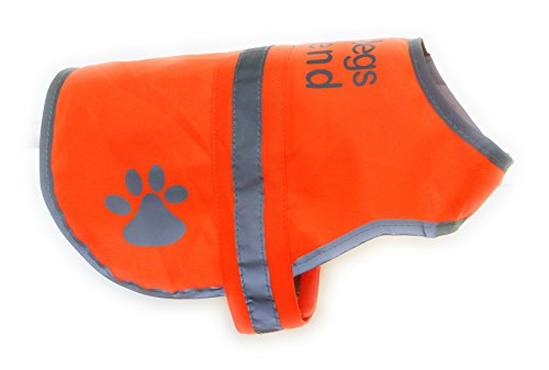 Dog Safety Reflective Vest 5 Sizes to fit dogs 10 lbs -130 lbs : High Visibility for Outdoor Activity Day and Night, Keep Your Dog Visible, Safe From Cars & Hunting Accidents | Blaze Orange Large