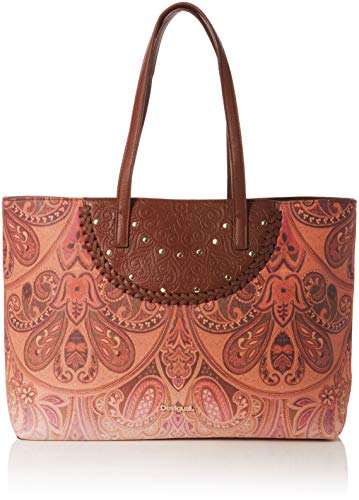 Desigual Damen Bols_winter Valkyria_redmond Schultertasche, Braun (Leather Brown), 13x29x38 cm