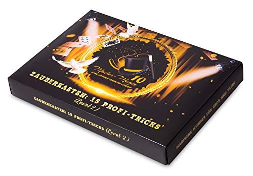 Madus-Magic Premium Zauberkasten Level 2 für Kinder ab 10 Jahre | Zaubern Lernen | Zaubertricks | Zauberkoffer