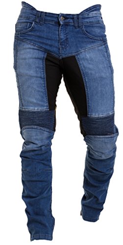 Qaswa Herren Motorradhose Jeans Motorrad Hose Motorradrüstung Schutzauskleidung Motorcycle Biker Pants