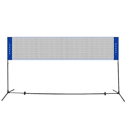 YOUKE 4.1M Badminton Netz Tragbares Volleyball- und Tennis- Netz mit Verstellbaren Höhen faltbares Federballnetz Outdoor Trainingsnetz