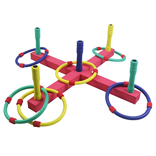 Wurfspiel Outdoor Ringwurfspiel Werfen den Ring Spiele für draußen Aktiver Indoor Spielspaß mit 6 Wurfringen Spielzeug Geschenk für Kinder ab 3 4 5 6 Jahre Junge Mädchen (MEHRWEG)