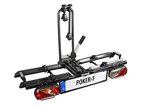 EUFAB 12010LAS Fahrradträger: Kupplungsträger 'Poker-F' (ehemals 'Raven') klappbar, für 2 Räder