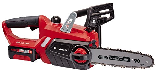 Einhell Akku Kettensäge GE-LC 18 Li Set Power X-Change (Lithium Ionen, 18 V, 230 mm Schnittlänge, Oregon Kette und Qualitätsschwert, inkl. 3,0 Ah Akku und Ladegerät)