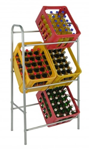Flaschenkastenständer für 6 Kisten Getränkekistenständer Kastenständer Getränkekistenregal Flaschenkisten Halter