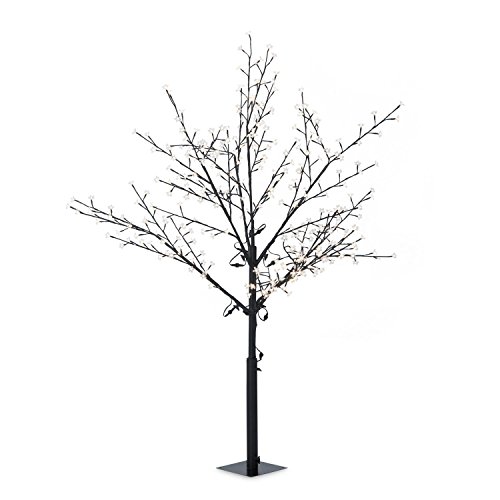 Blumfeldt Hanami WW 180 • Weihnachtsdekoration • Lichterbaum • Außenbeleuchtung • Kirschblüten-Design • 336 LED • warmweiß • geringer Stromverbrauch • 1,8 m Höhe • biegsame Äste • 10 m Zuleitung • Standfuß • Garten • Wohnung • schwarz