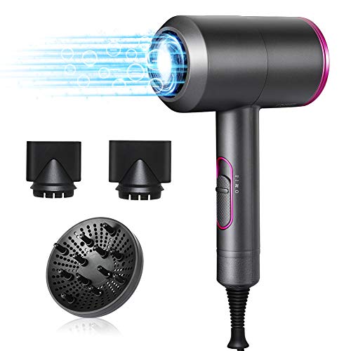 Haartrockner Professionell Haarfön - 2000W, MANLI Haarfön Ionen und Keramik Haarföhn - 3 Stylingdüsen und Diffusor - warm und kühl Wind - 6 Modi - 3 Geschwindigkeiten Professional Haartrockner Ionen