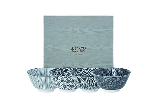 Tokyo Design Studio, Nippon Black, 4 Schalen Set , 4-tlg., Ø 12 cm, Porzellan aus Japan