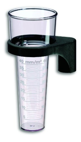 TFA Dostmann Regenmesser aus Kunststoff mit Halter 47.1006