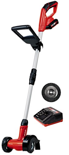 Einhell Akku Fugenreiniger GE-CC 18 Li Set Power X-Change (Lithium Ionen, 18 V, 1200 min-1, Bürstendurchmesser 10 cm, inkl. Stahl- und Nylonbürste, inkl. 2,0 Ah Akku und Ladegerät)