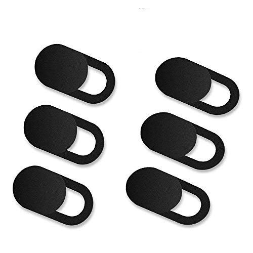 Webcam Abdeckung,6er Pack Kleine Webcam Cover Rmeet Ultra Dünne Klebeband Kamera Abdeckung für Smartphones Tablets Macbooks Computer Desktops Laptop Schutz Schwarz