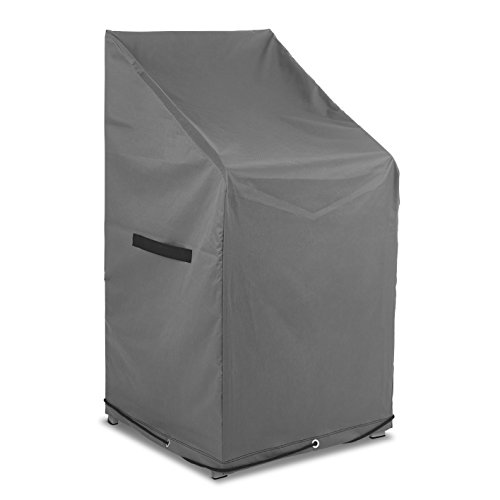 PRIMA GARDEN Abdeckhaube für Gartenstühle (Verbesserte Version 2019) | 65x65x120/80 cm | 600D Polyester | Wasserfest | Abperleffekt | UV-resistent, Robust