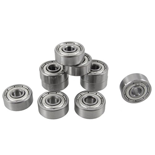 UEETEK 10pcs Rillen Kugellager 4x13x5mm 624ZZ Single Row abgeschirmt Lager