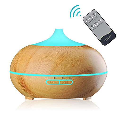 Aroma Diffuser, Greture 550ml Luftbefeuchter Ultraschall Fernbedienung Vernebler Raumbefeuchter Elektrisch Duftlampe Öle Diffusor mit 7 Farben LED, Feuchtigkeitsabgabe für Raum,Büro,Yoga,Spa,usw