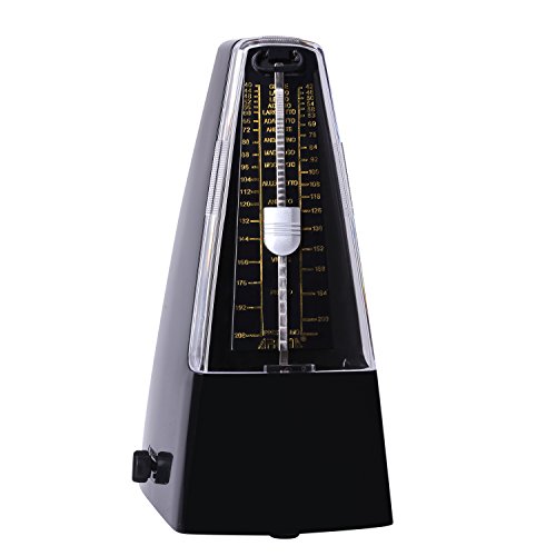 CAHAYA Mechanische Metronom Click Glocke Laut Sound/High Precision /für Klavier/Gitarre/Violine/Drum und andere Instrumente - Schwarz