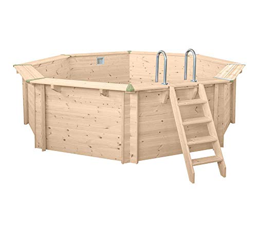 Interline Schwimmbad Holzpool u. Schwimmbecken Bali Ø440x116 cm inkl. Sommer- und Winterabdeckung