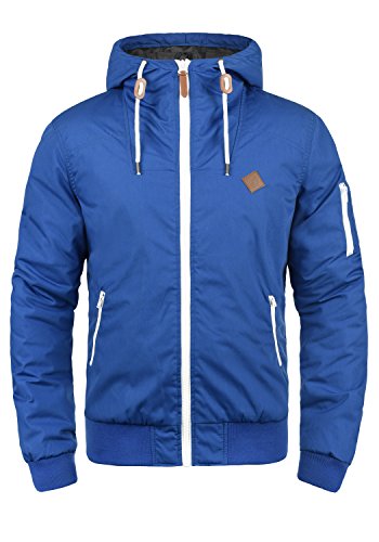 !Solid Tilly Herren Übergangsjacke Herrenjacke Jacke gefüttert mit Kapuze, Größe:L, Farbe:Diva Blue (1618)