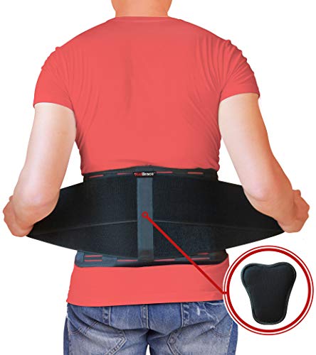 AidBrace Rückenbandage Stützgurt - lindert Schmerzen im unteren Rücken, Ischias, Skoliose, Bandscheibenvorfall oder Bandscheibendegeneration (L/XL)