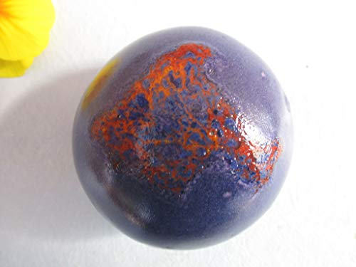 Schwimmstein, schwimmende Deko, Schwimmkugel für Teich, Pool, Gartenteich, Zimmerbrunnen, Gartendeko, Teichdeko, Gartenkugel, Teichkugel, Keramik-Stein, Keramik-Kugel, 6 x 5 cm, Handarbeit