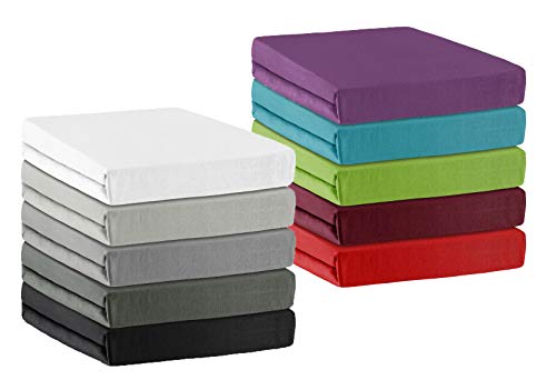 Niceprice Spannbettlaken Spannbetttuch aus Microfaser in 5 Größen, 200x220 cm +40 cm Steghöhe auch für Wasserbetten und Boxspringbett Anthrazit