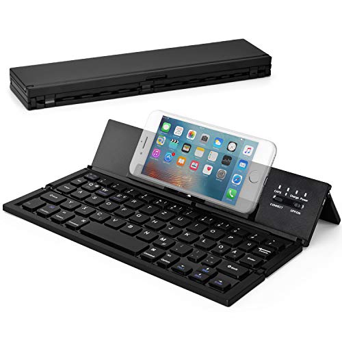 Wesimplelife Bluetooth Tastatur Faltbare Kabellose Kleine Keyboard Ultradünn Portable Falttastatur Kabellos Kompatibel für Android Smartphone Tablet Notebook iPad Windows