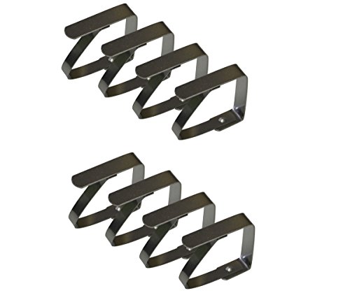 8 Stück Tischtuchklammern Edelstahl von all-around24