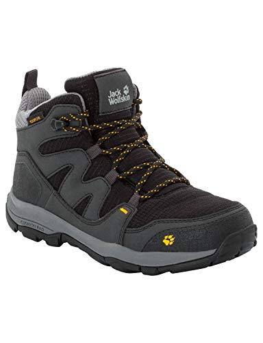 Jack Wolfskin Unisex-Kinder MTN Attack 3 Texapore Mid Trekking- & Wanderstiefel, Grau (Burly Yellow Xt 3802), 32 EU